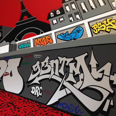 tape art graffiti ntm